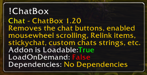 ChatBox tooltip