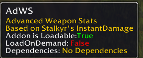 Advanced Weapon Stats tooltip