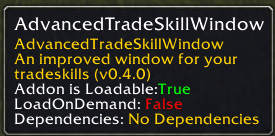 advanced trade skill window