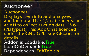 Auctioneer tooltip