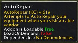 AutoRepair tooltip