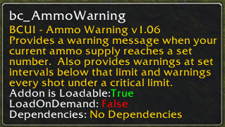 BC Ammo Warning tooltip
