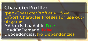 CharacterProfiler tooltip
