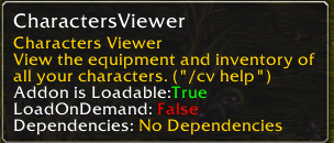 CharactersViewer tooltip