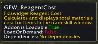 GFW Reagent Cost tooltip