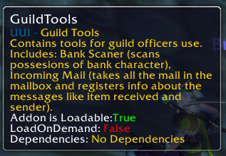 Guild Tools tooltip